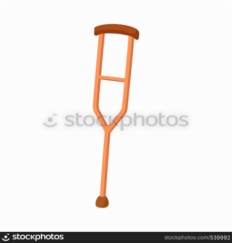 Crutch for the disabled icon in cartoon style isolated on white background. Convenience for disabled symbol. Crutch for the disabled icon, cartoon style