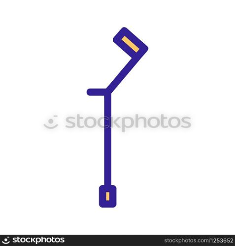 crutch icon vector. Thin line sign. Isolated contour symbol illustration. crutch icon vector. Isolated contour symbol illustration