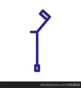 crutch icon vector. Thin line sign. Isolated contour symbol illustration. crutch icon vector. Isolated contour symbol illustration