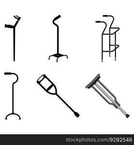 Crutch vector icon illustration symbol design