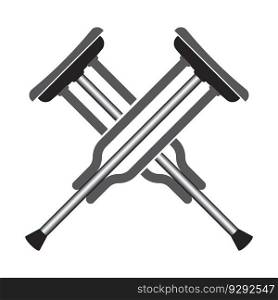 Crutch vector icon illustration symbol design