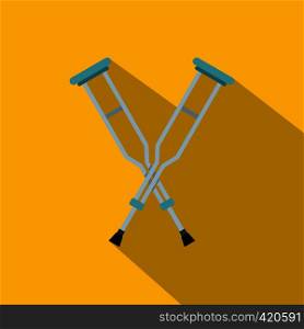 Crutches icon. Flat illustration of crutches vector icon for web. Crutches icon, flat style