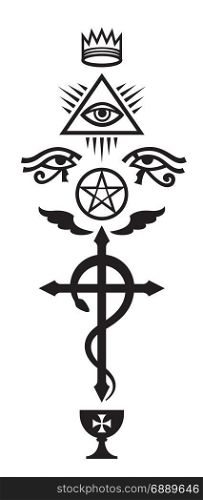 CRUX SERPENTINES (The Serpent Cross). CRUX SERPENTINES (The Serpent Cross). Mystical signs and Occult symbols of Illuminati and Freemasonry.
