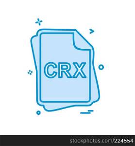 CRX file type icon design vector