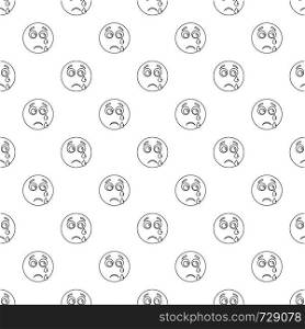 Cry smile pattern vector seamless repeating for any web design. Cry smile pattern vector seamless