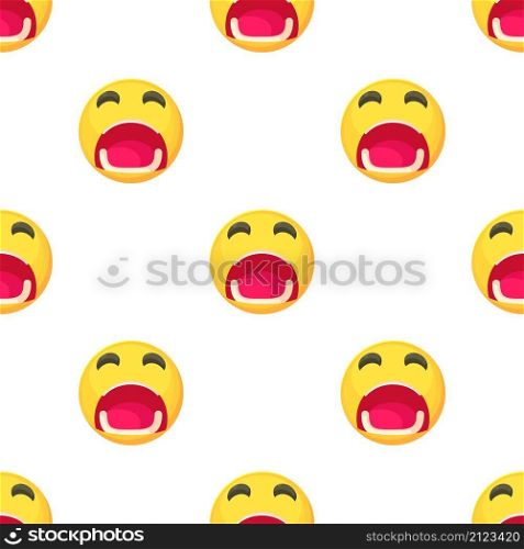 Crying smiley pattern seamless background texture repeat wallpaper geometric vector. Crying smiley pattern seamless vector
