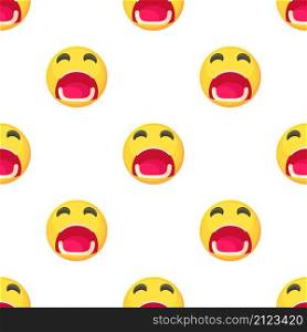 Crying smiley pattern seamless background texture repeat wallpaper geometric vector. Crying smiley pattern seamless vector