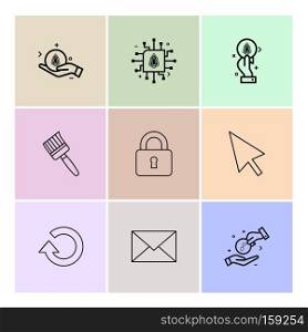 Crypoto currency , coimn , key , reset,  golem , message , envelope, brush , lock , pointer , share , icon, vector, design,  flat,  collection, style, creative,  icons