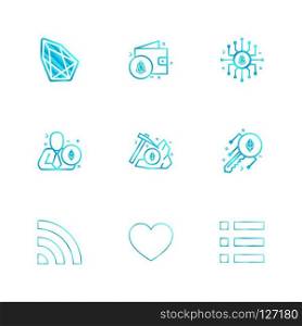 crypto , currency , money , coin , chip , key ,axe , menu , heart , wifi ,icon, vector, design,  flat,  collection, style, creative,  icons