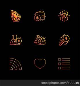 crypto , currency , money , coin , chip , key ,axe , menu , heart , wifi ,icon, vector, design, flat, collection, style, creative, icons