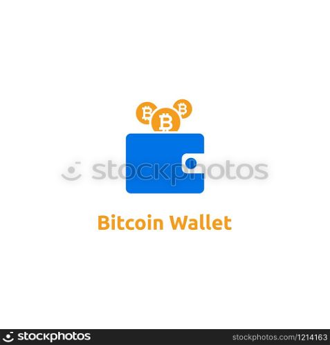 Crypto currency trading and exchange icon. Logo design for bitcoin service