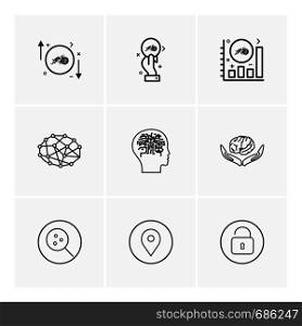 Crypto currency , virtual money, brain , search , navigation , locked , unlocked , network , icon, vector, design, flat, collection, style, creative, icons