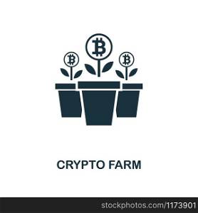 Crypto Farm icon. Monochrome style design from crypto currency collection. UI. Pixel perfect simple pictogram crypto farm icon. Web design, apps, software, print usage.. Crypto Farm icon. Monochrome style design from crypto currency icon collection. UI. Pixel perfect simple pictogram crypto farm icon. Web design, apps, software, print usage.