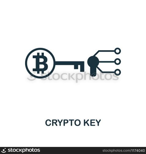 Crypto Key icon. Creative element design from fintech technology icons collection. Pixel perfect Crypto Key icon for web design, apps, software, print usage.. Crypto Key icon. Creative element design from fintech technology icons collection. Pixel perfect Crypto Key icon for web design, apps, software, print usage