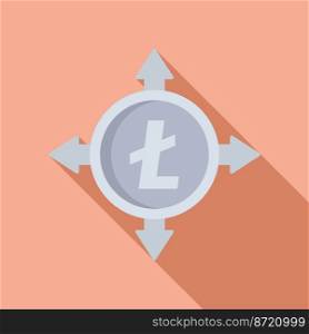 Cryptocurrency coin icon flat vector. Crypto money. Evolution barter. Cryptocurrency coin icon flat vector. Crypto money