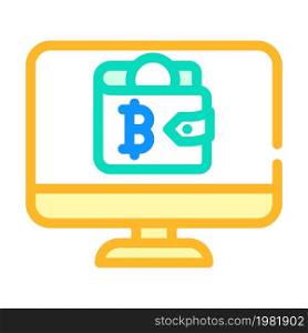 cryptocurrency digital wallet color icon vector. cryptocurrency digital wallet sign. isolated symbol illustration. cryptocurrency digital wallet color icon vector illustration