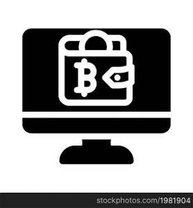 cryptocurrency digital wallet glyph icon vector. cryptocurrency digital wallet sign. isolated contour symbol black illustration. cryptocurrency digital wallet glyph icon vector illustration