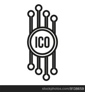 Cryptocurrency icon outline vector. Digital blockchain. Financial economy. Cryptocurrency icon outline vector. Digital blockchain
