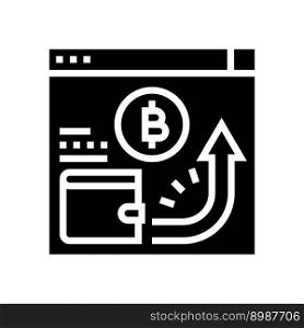 cryptocurrency payment glyph icon vector. cryptocurrency payment sign. isolated symbol illustration. cryptocurrency payment glyph icon vector illustration
