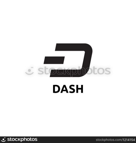 Cryptocurrency Symbol with text dash