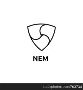 Cryptocurrency Symbol with text nem