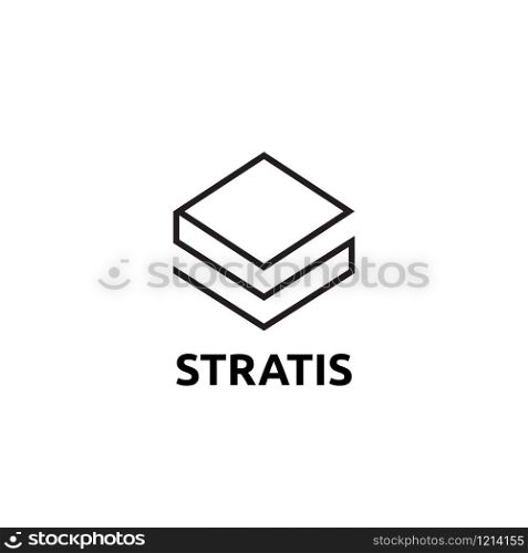 Cryptocurrency Symbol with text stratis