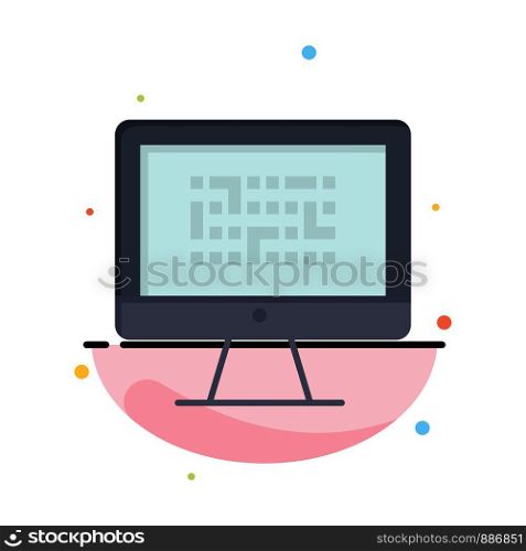 Cryptography, Data, Ddos, Encryption, Information, Problem Abstract Flat Color Icon Template