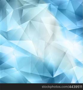 Crystal Abstract Geometric Cut Blue Background