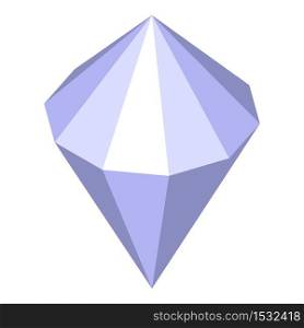 Crystal gemstone icon. Isometric of crystal gemstone vector icon for web design isolated on white background. Crystal gemstone icon, isometric style