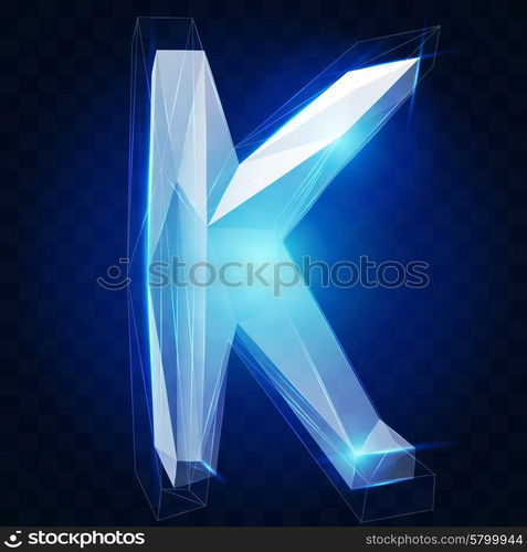 Crystal ise alphabet. Vector type. Crystal ise alphabet. Vector type EPS 10