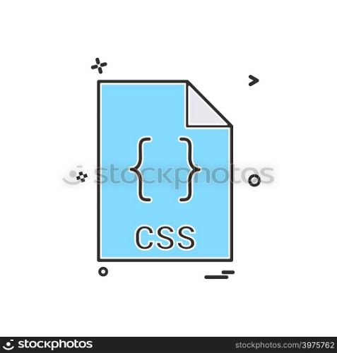css file file extension file format icon vector design