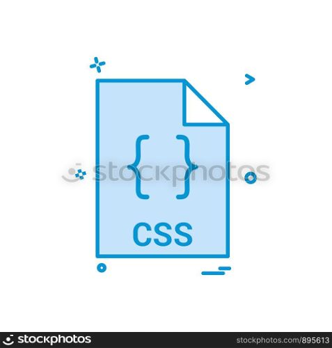 css file file extension file format icon vector design