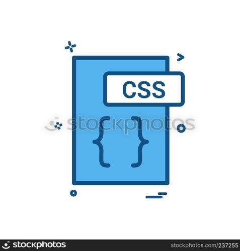 css file format icon vector design