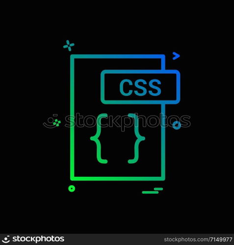 css file format icon vector design