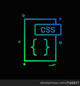css file format icon vector design