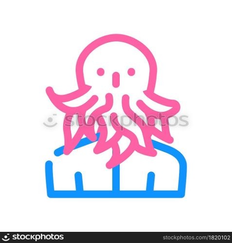 cthulhu fantasy character color icon vector. cthulhu fantasy character sign. isolated symbol illustration. cthulhu fantasy character color icon vector illustration