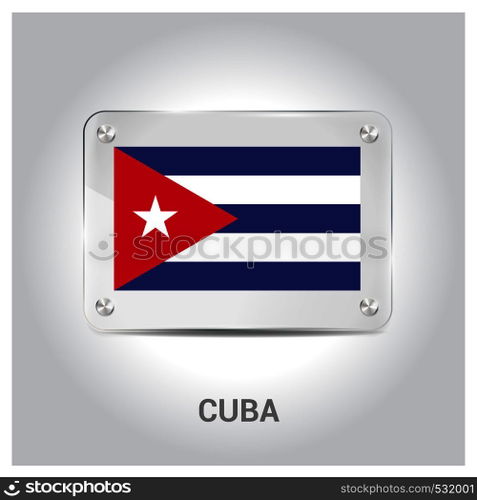 Cuba flag design vector