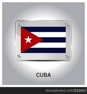 Cuba flag design vector