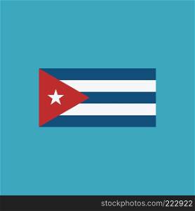 Cuba flag icon in flat design. Independence day or National day holiday concept.