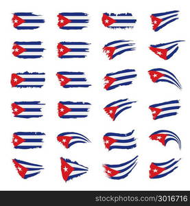 Cuba flag, vector illustration. Cuba flag, vector illustration on a white background