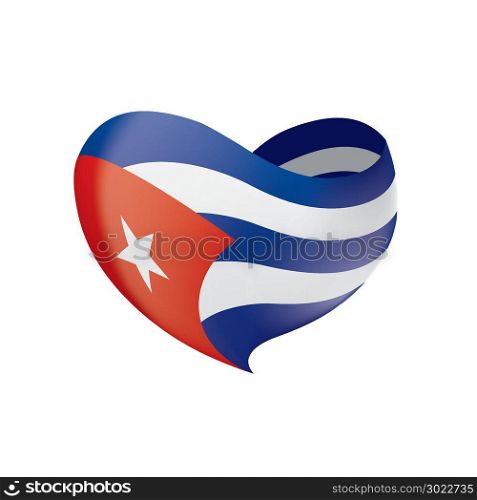 Cuba flag, vector illustration. Cuba flag, vector illustration on a white background