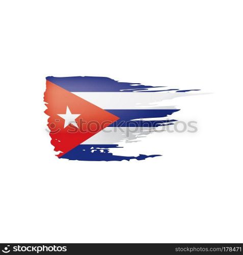 Cuba flag, vector illustration on a white background. Cuba flag, vector illustration on a white background.