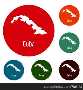 Cuba map in black. Simple illustration of Cuba map vector isolated on white background. Cuba map in black vector simple