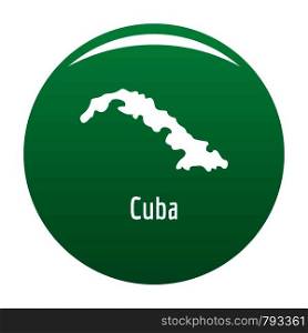 Cuba map in black. Simple illustration of Cuba map vector isolated on white background. Cuba map in black vector simple