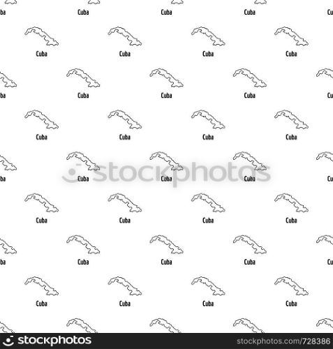 Cuba map thin line. Simple illustration of Cuba map vector isolated on white background. Cuba map thin line vector simple