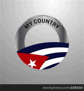Cuba My Country Flag badge