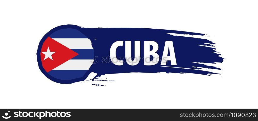 Cuba national flag, vector illustration on a white background. Cuba flag, vector illustration on a white background
