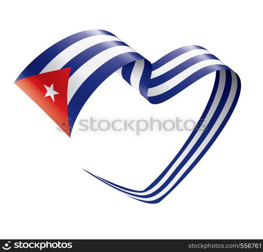 Cuba national flag, vector illustration on a white background. Cuba flag, vector illustration on a white background