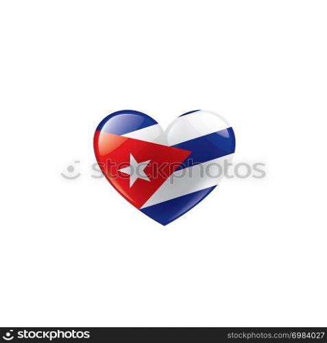 Cuba national flag, vector illustration on a white background. Cuba flag, vector illustration on a white background