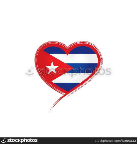 Cuba national flag, vector illustration on a white background. Cuba flag, vector illustration on a white background